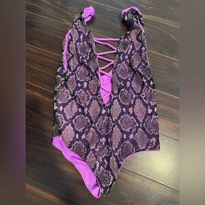 Indah Rainey Lace-Up Swimsuit